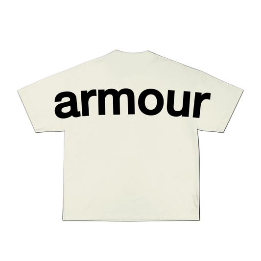 “BREASTPLATE” T-Shirt in Cream White