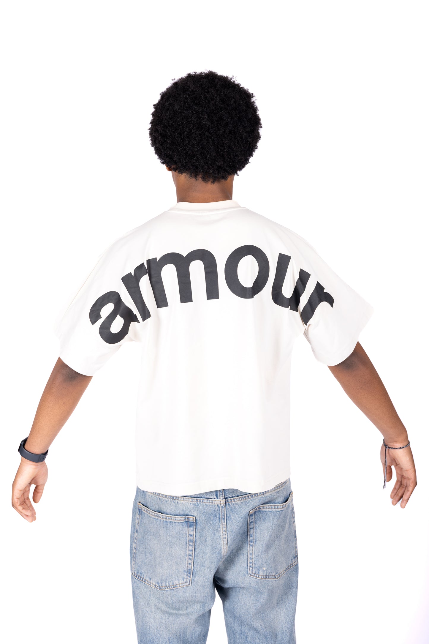 “BREASTPLATE” T-Shirt in Cream White