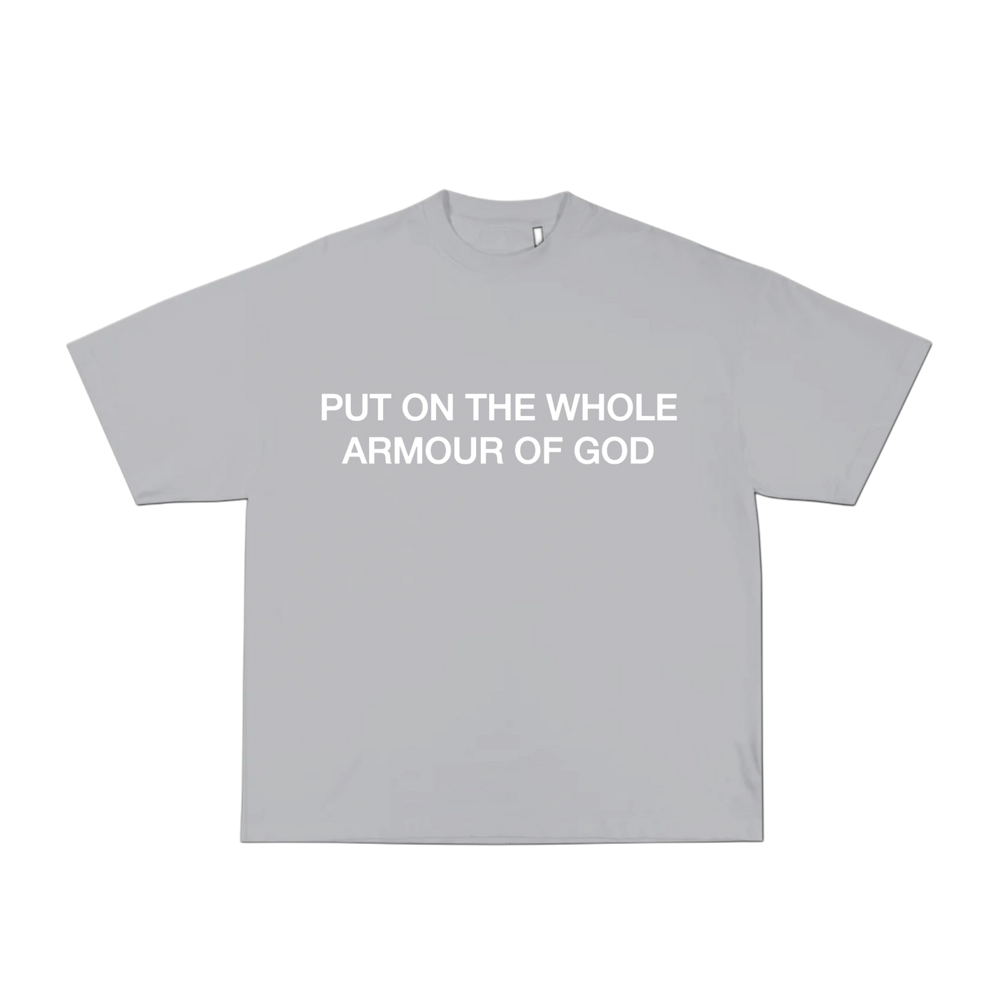 “BREASTPLATE” T-Shirt in Charcoal Grey