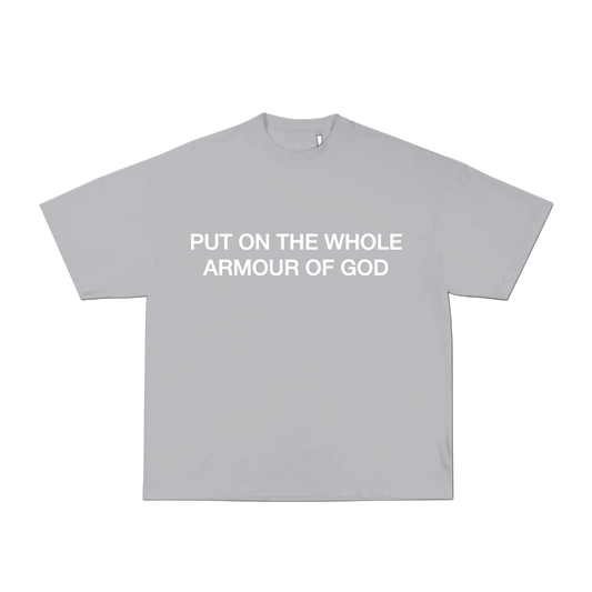 “BREASTPLATE” T-Shirt in Charcoal Grey