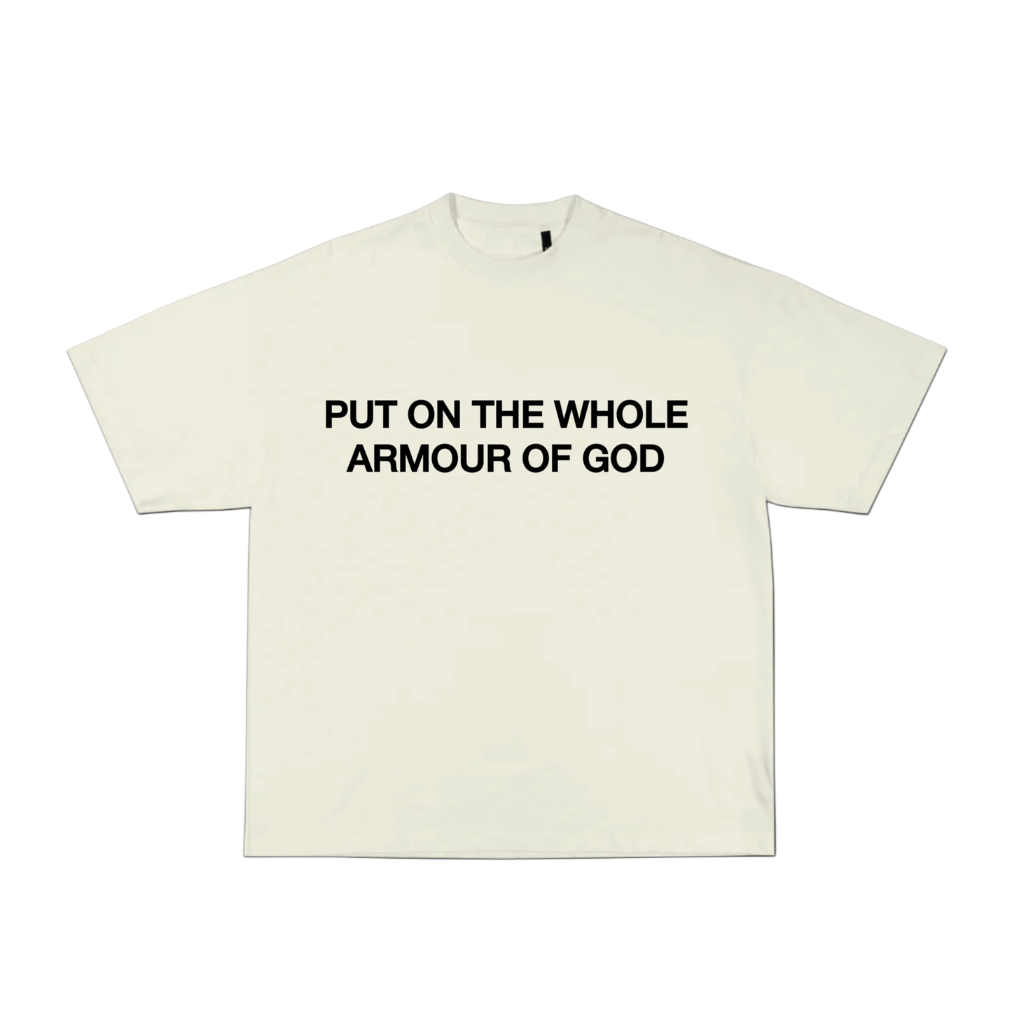 “BREASTPLATE” T-Shirt in Cream White